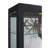 Flagg Lighted Gallery Style 5 Shelf Curio Cabinet in Onyx Black