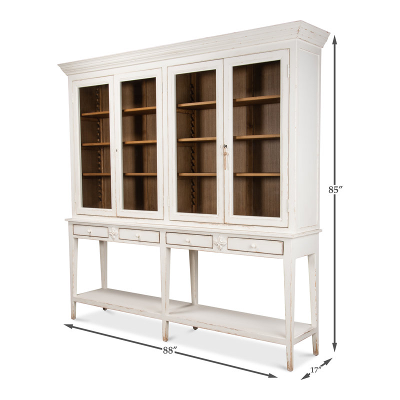Wilkesville Solid Wood China Cabinet, White