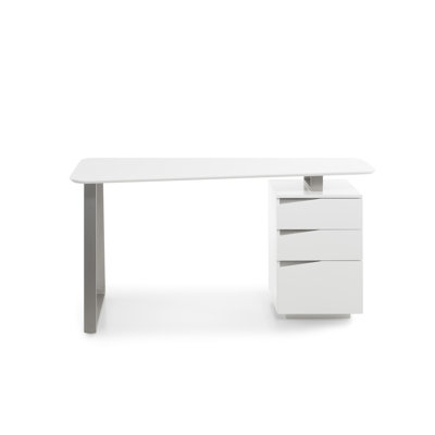 Fleming Solid Wood Stainless Steel Writing Desk