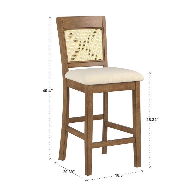 Pulukan 26.32'' Counter Stool, Oak