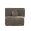 Canapé modulaire incurvé moderne de 140 po avec méridienne - canapé modulaire brun foncé, ensemble de 3 pièces, mobilier de salon en mousse haute densité entièrement assemblé