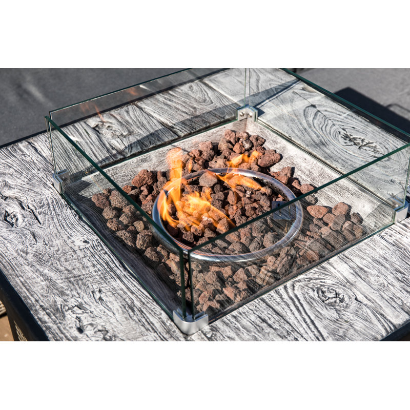 Square Concrete Propane Smokeless Fire Pit