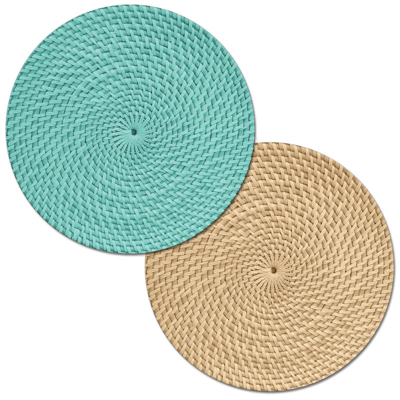 Napperons en plastique synthétique, Bleu sarcelle