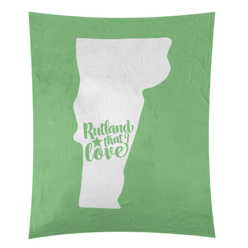 Tapisserie murale «Rutland Vermont Love», H 104 po x l 88 po, Vert