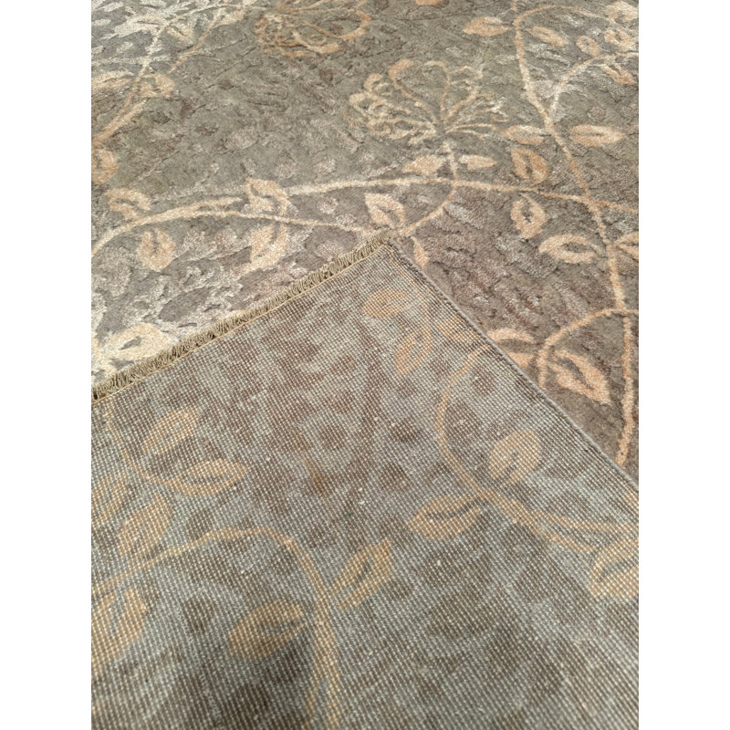 Tapis gris en laine noué à la main Original Original