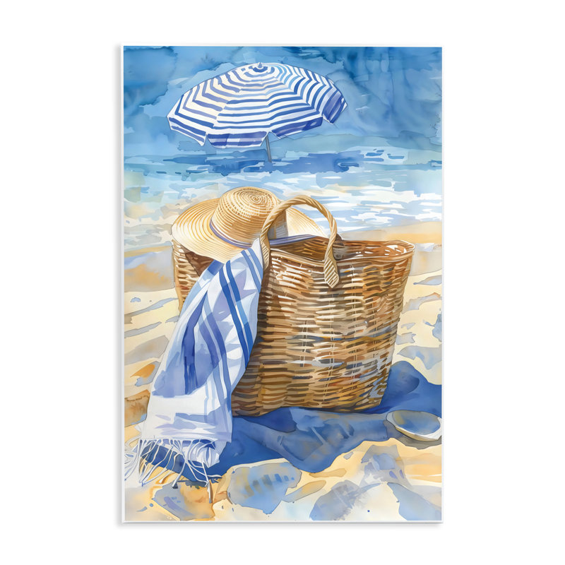Plaque murale Beach Basket Essentials, design par LSR Design Studio, H 15 po x l 10 po