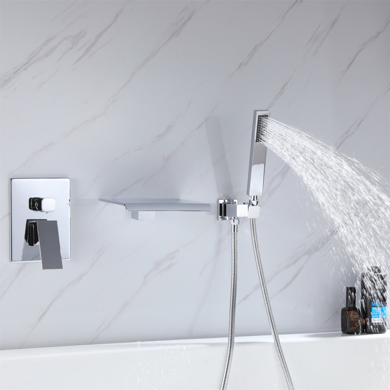 Wall Tub Spout with Diverter, Chrome