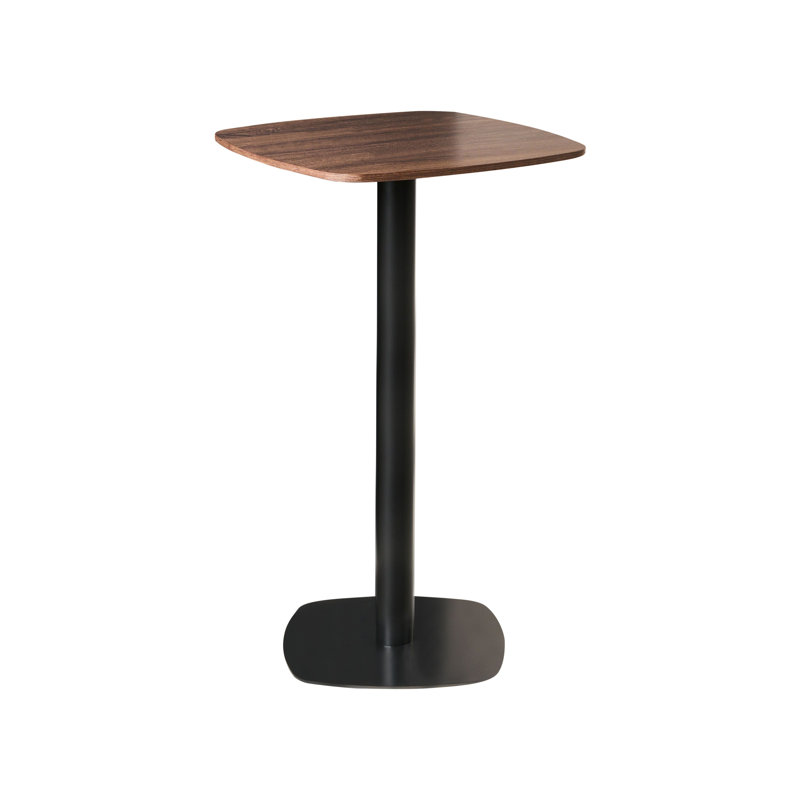 Bar Table Banerjee 60 cm 60 cm, Black,  Dark Brown