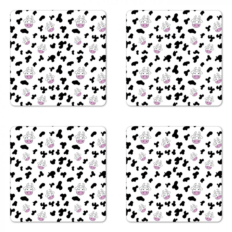 Sous-verre à imprimé vache