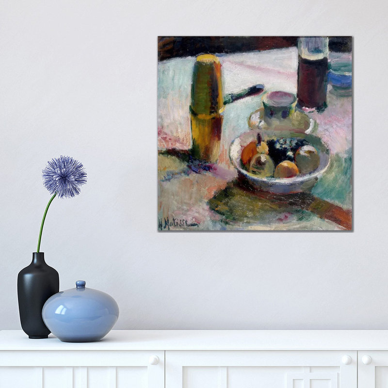 Fruit And Coffeepot by Henri Matisse - Wrapped Canvas Painting, 45.72 cm H x 45.72 cm W x 1.91 cm D