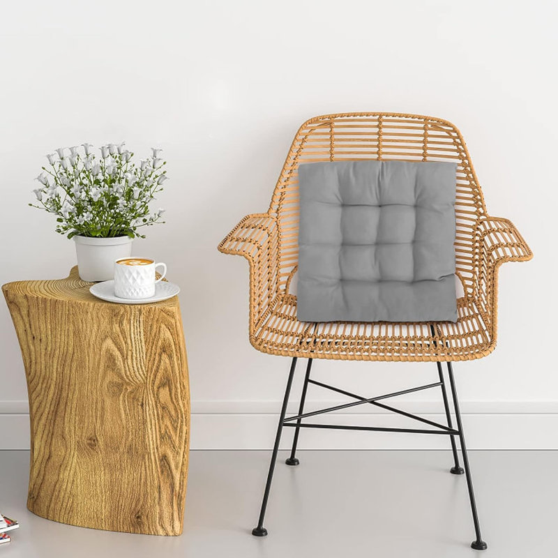 4-piece Chair Cushion Set With Ties – 40x40cm Comfortable Seat Pads For Dining Chairs, Garden Chairs & Balcony Furniture – Breathable Indoor/outdoor Chair Seat Cushions