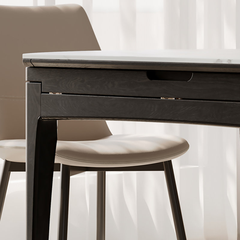 Modern Minimalist Foldable Dining Table, 29.92" H x 33.46" W x 55.12" D