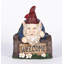  Welcome Sign Gnome Crawling over Tree Trunk Statue