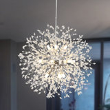 Ambera 12 - Light Dimmable Modern Crystal Dandelion Firework Sputnik Sphere Chandelier