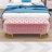 Lashekia Upholstered Storage Ottoman with Button-Tufted, Bench with Metal Legs-818886420