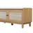 Rattan Entryway Bench With Storage, Cushioned Shoe Bench With Double Doors, Wooden Shoe Organizer Bench For Entryway And Hallway-74691279