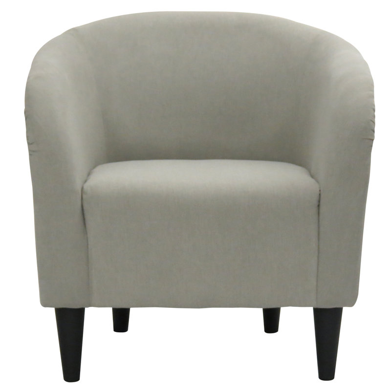 Fauteuil demi-tonneau de 29,50 po de largeur, Toulan en sergé taupe