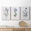 «Imperial Blue», ensemble de 3 reproductions d'art sur toile tendue-937789503