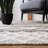 Vermont Hand Woven Wool/Cotton Geometric Rug in Ivory/Dark Gray-837306345
