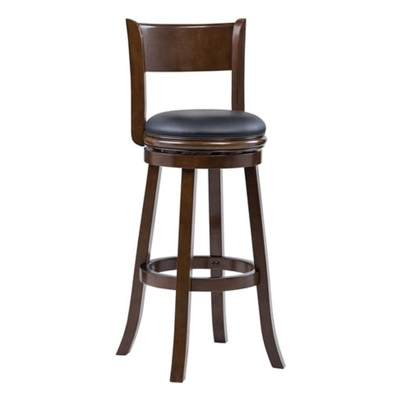 Tabouret pivotant en similicuir cappuccino Pembrely Row