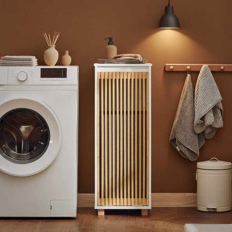 Wood Cabinet Laundry Hamper