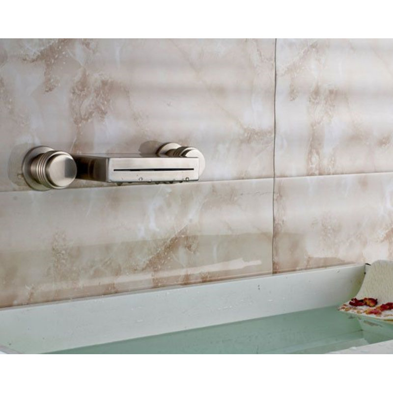 LED Waterfall Bathroom Sink Faucet – Chrome Finish by Juno