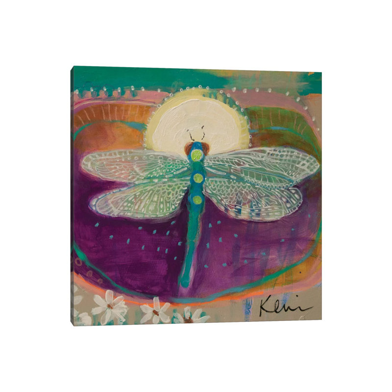 Jewel With Wings by Kerri McCabe - Wrapped Canvas Painting, 45.72 cm H x 45.72 cm W x 1.91 cm D
