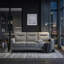Canapé à 3 places de style moderne avec revêtement en chenille gris et ressorts ensachés confortables 1 pièce