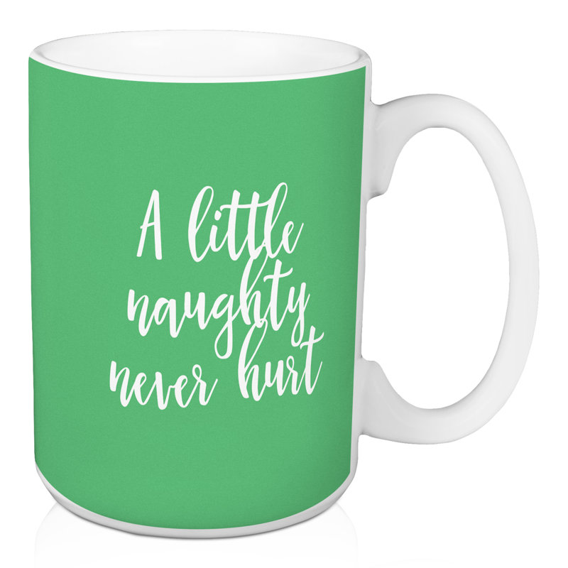 Grande tasse à café never naughty Hardee, Vert clair
