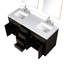 Ensemble de meuble-lavabo double avec robinet et miroirs-111604840