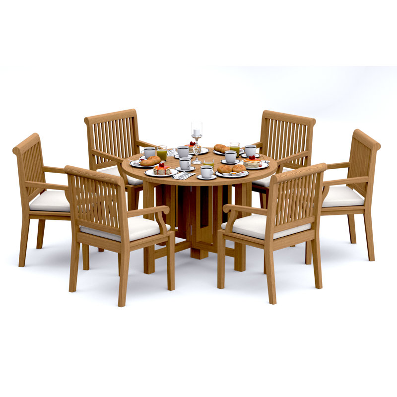 Ensemble repas d'extérieur rond Sack, 6