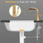 Robinet de salle de bain 3 trous or brossé - 2 poignées, 3 poignées d'oxydation avec débit d'eau efficace