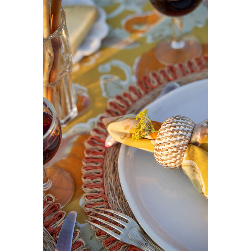 Eclipse Napkin Ring - Set of 4 - Natural, Whitewash Natural