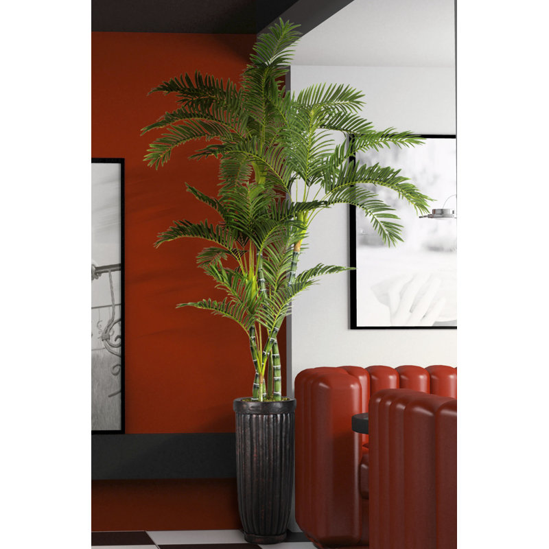 Palmier artificiel Panama en pot, H 93 po x l 65,2 po x P 65,2 po