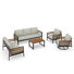 Townsend 5 Piece Sofa Seating Group with Sunbrella Cushions