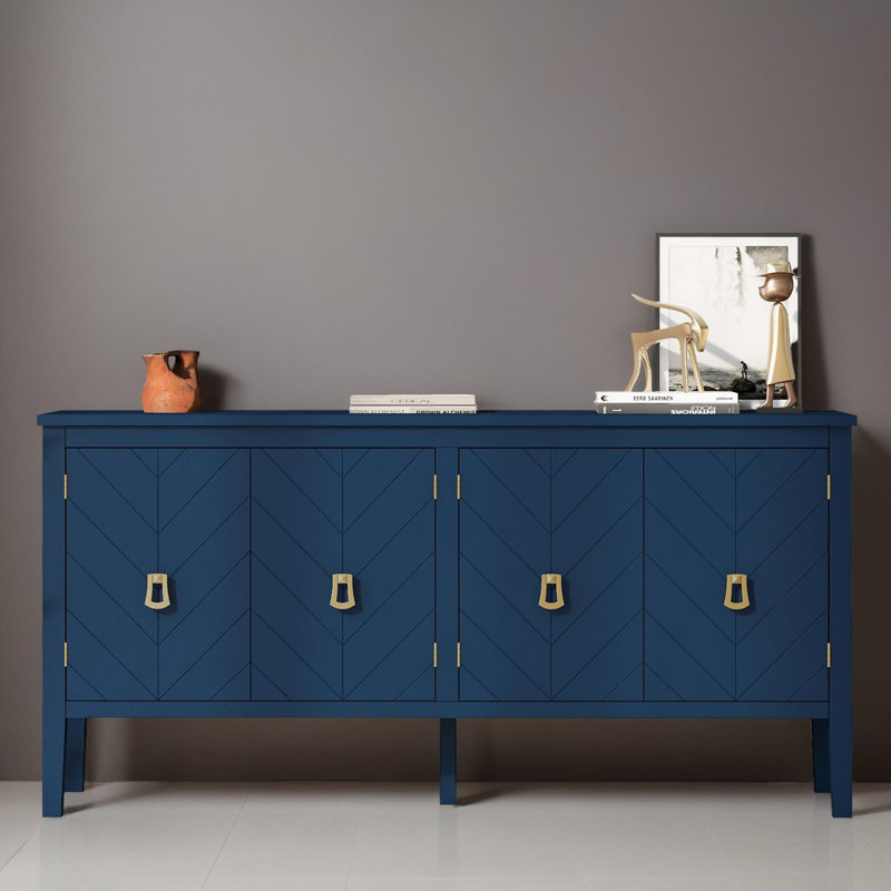 Console de rangement en bois, Marine