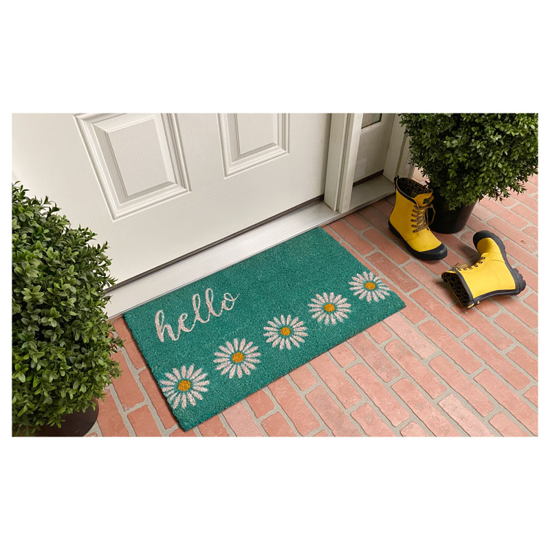 Abimbola Non-Slip Floral Outdoor Doormat