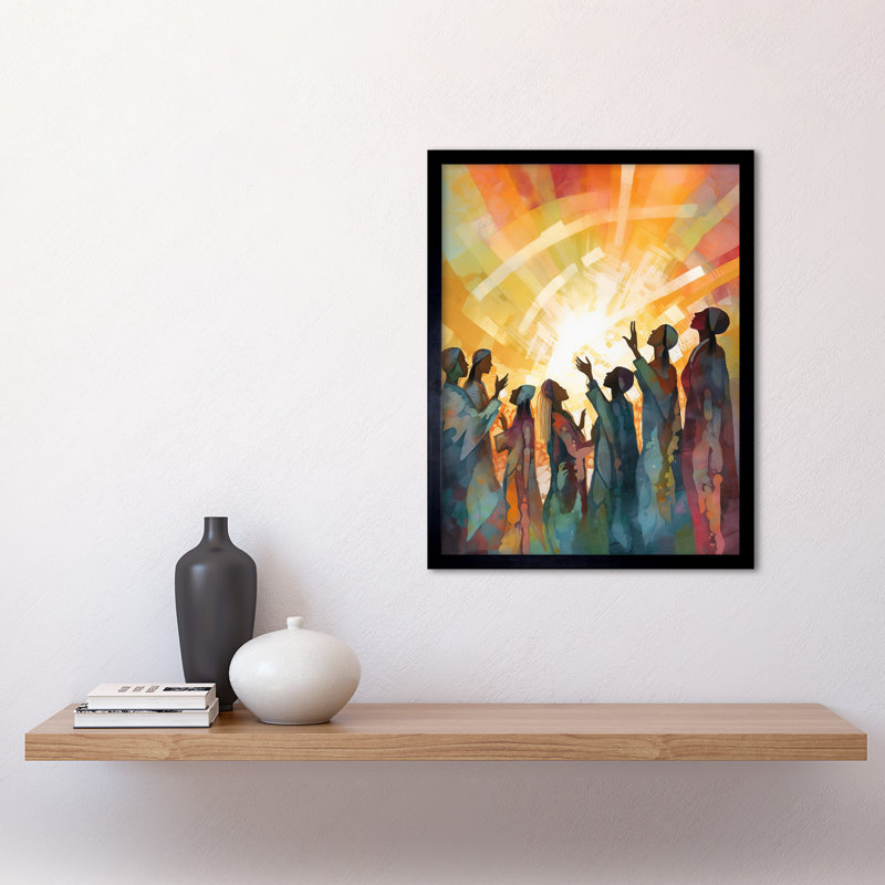 Andrzelika Group Singing Hymns At Sunrise Abstract Female Gospel Choir - Single Picture Frame Print