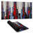 Abstract red and blue buildings - 15.75"x31.50" Desk mat