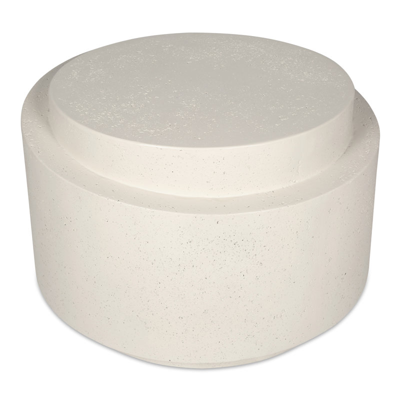 Cosmo Outdoor Round Side Table, White