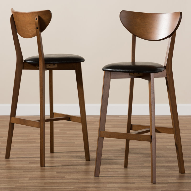 Upholstered Counter Stool with Solid Wood Frame, Bar Stool (29.1" Seat Height)