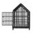 52" Heavy-Duty Metal Dog Kennel For Large Pets - Lockable Wheels, Rust- Surface, 2 Detachable Plastic Pans, Secure Double Doors, Assembly Guide Heavy Duty Crate 4 Coating, Removable Instructions