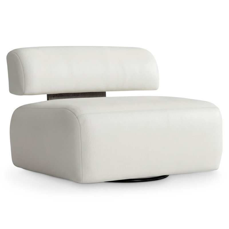 Chaise pivotante en cuir Paley, 296-027