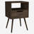 Nightstand 25"H, Superior Top, Four Legs, One Open Shelf, One Drawer, Dark Walnut-121052558