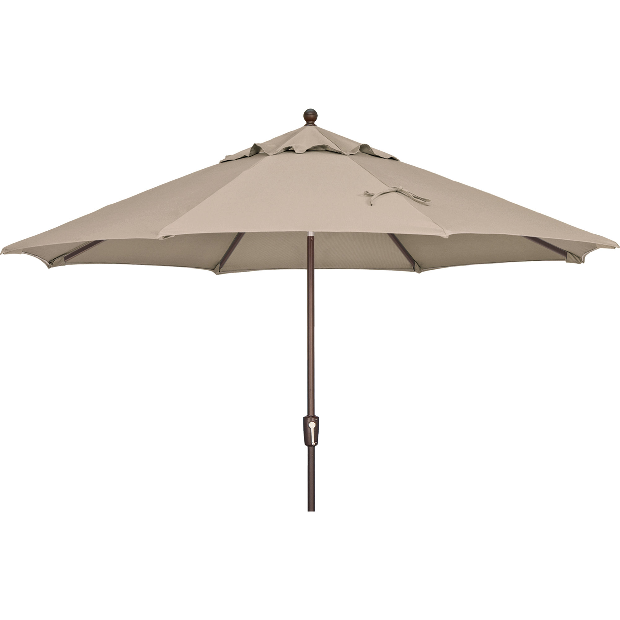 Launceston 132'' Outdoor Umbrella, Bronze, Antique Beige Sunbrella® Canvas