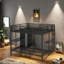 Lit superposé avec bureau et garde-robe, lit mezzanine peu encombrant avec rangement, structure en bois robuste, garde-corps pleine longueur et assemblage facile pour les petites pièces-423573768