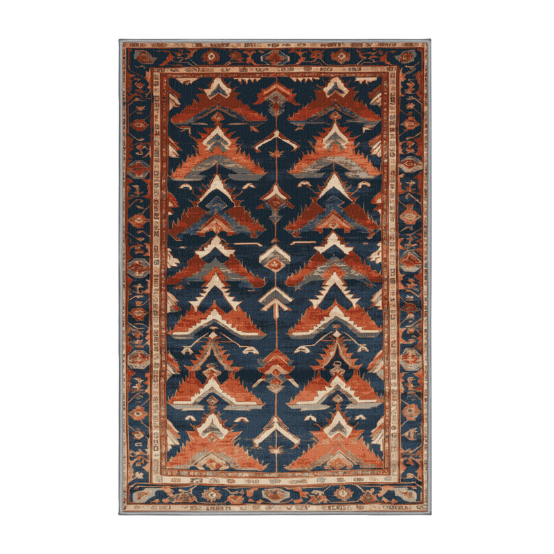 Tapis brun lavable à la machine, Rectangle de 5 pi x 8 pi