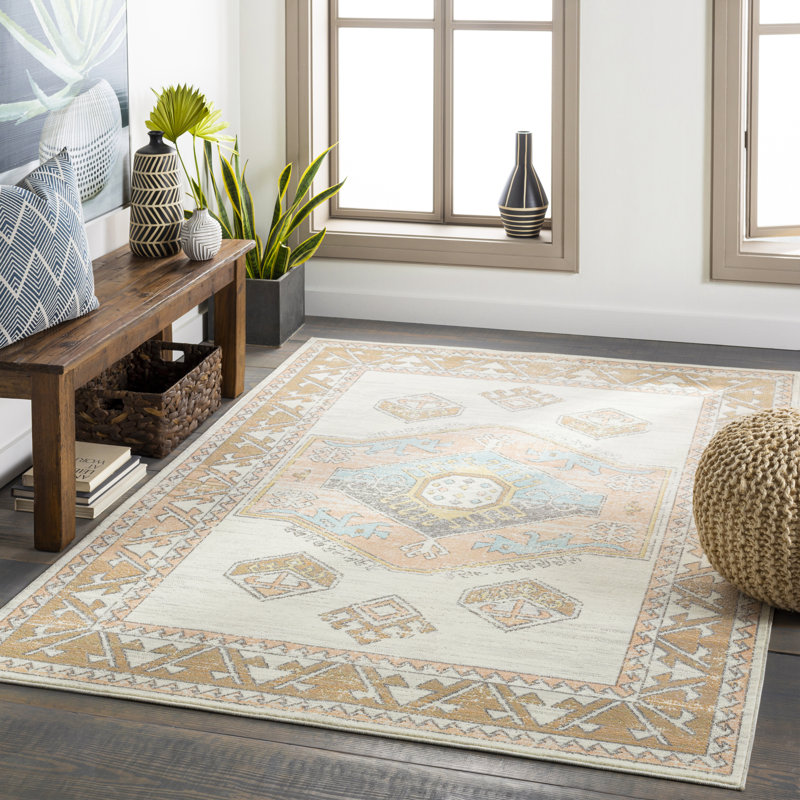 Epps Southwestern Stain Resistant Machine Woven Indoor / Outdoor Area Rug, Rectangle 8'10" x 12'