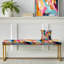 Banc rembourré camouflage doré-135573937