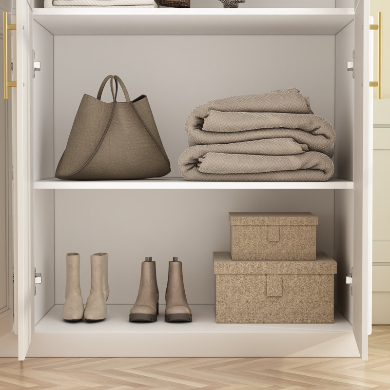 3 Piece Closet System With Shelves